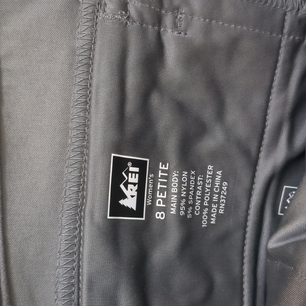 REI Women's Gray Pants Convertible Hiking Pants Water Resistant Finish 8 Petite - Picture 2 of 11